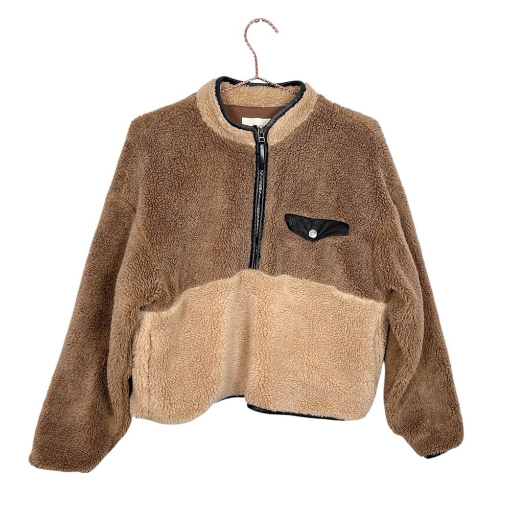 Anine Bing Royce Half Zip Teddy Pullover - Picture 2 of 9